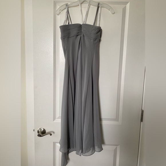 NWOT David’s Bridal Chiffon Strapless Dress Sz 2 - Picture 9 of 12